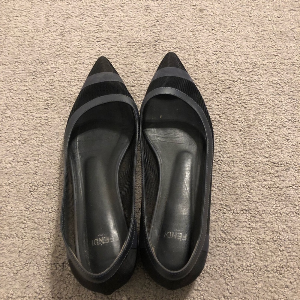 Fendi Authentic Pointed Mesh Flats - image 4